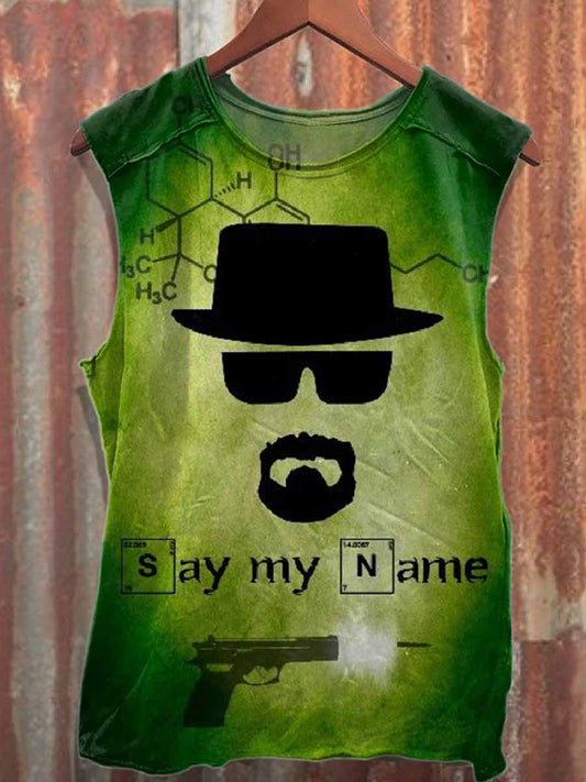 Retro Breaking Bad Printed Cotton Tank Top