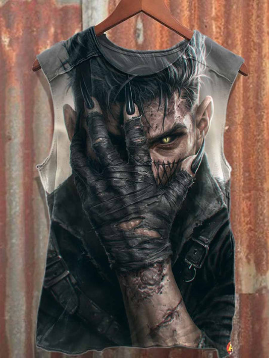 Variation Human Printed Casual Cotton Tank Top