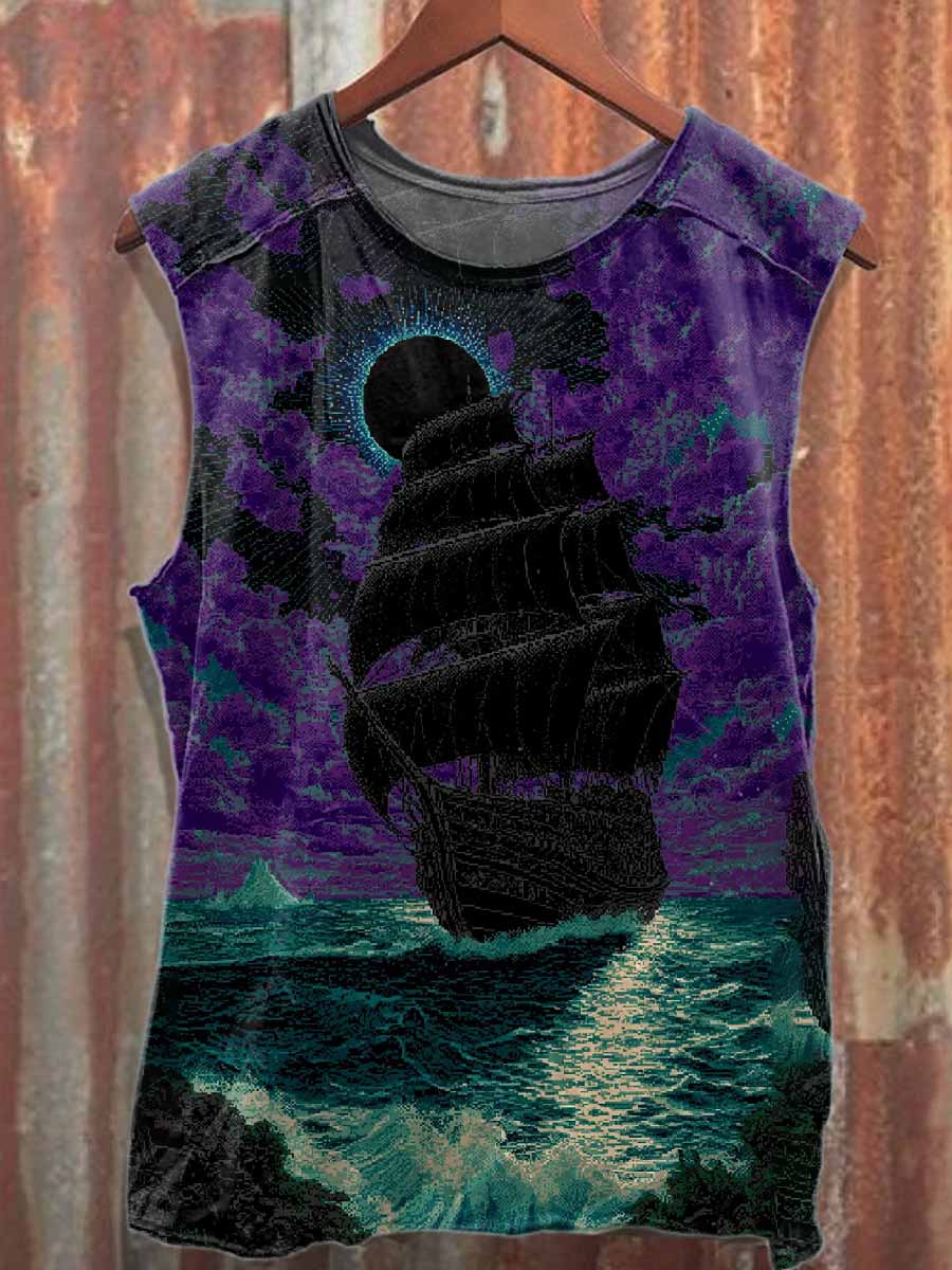Gorgeous Boat Pattern Casual Cotton Tank Top