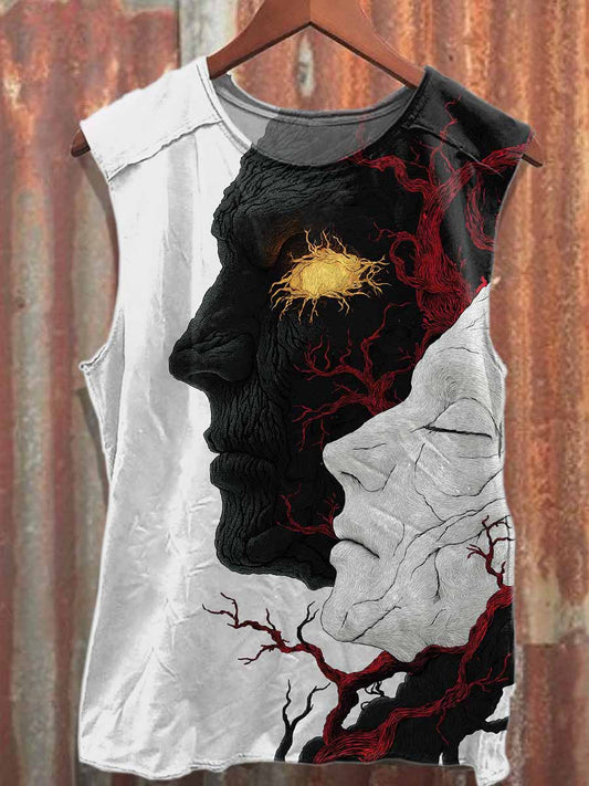 Gorgeous Graffiti Pattern Casual Cotton Tank Top