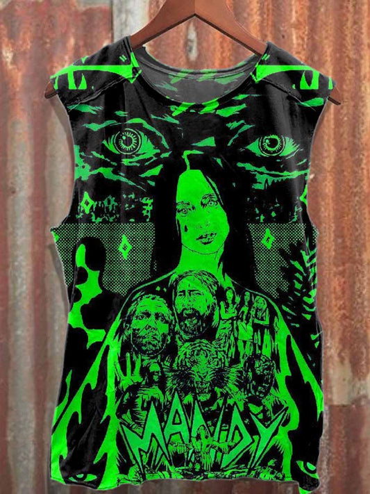 Gorgeous Graffiti Pattern Casual Cotton Tank Top