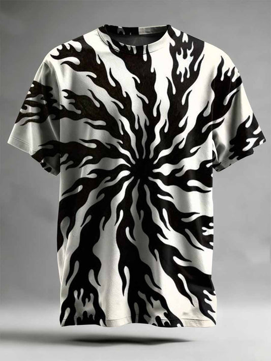 Abstract Pattern Printed Casual T-Shirt