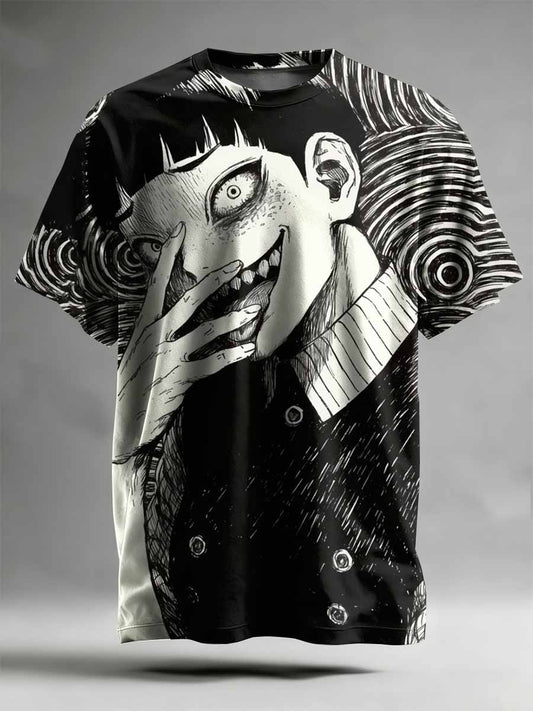 Abstract Pattern Printed Casual T-Shirt