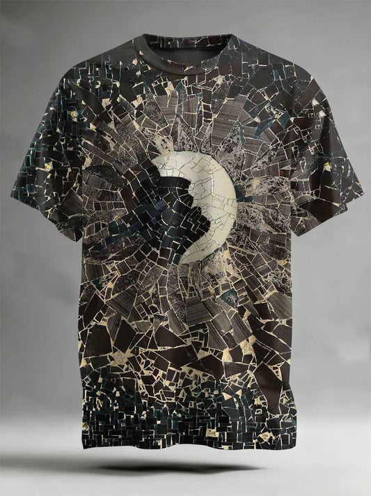 Abstract Pattern Printed Casual T-Shirt