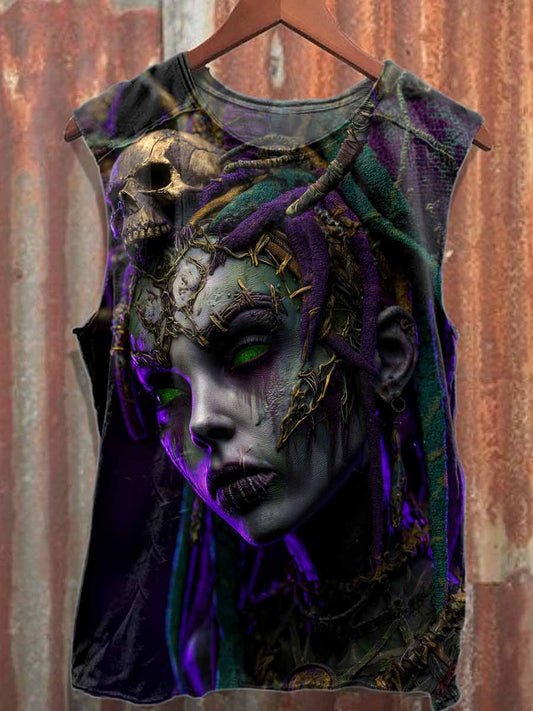 Men's Skull Casual Printed Tank Top