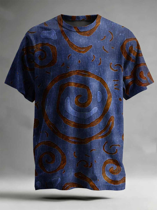 Retro Illustration Print Casual T-Shirt