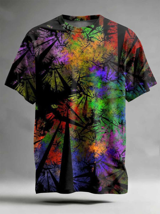 Abstract Pattern Printed Casual T-Shirt