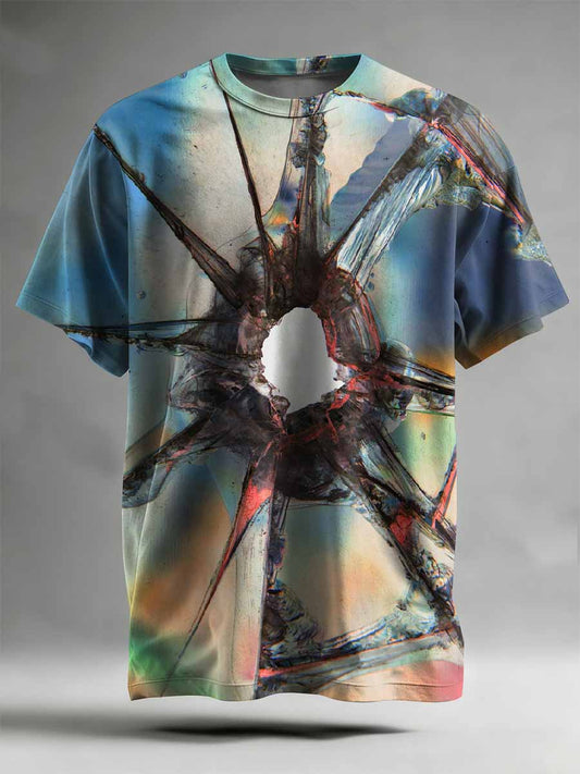 Abstract Pattern Printed Casual T-Shirt