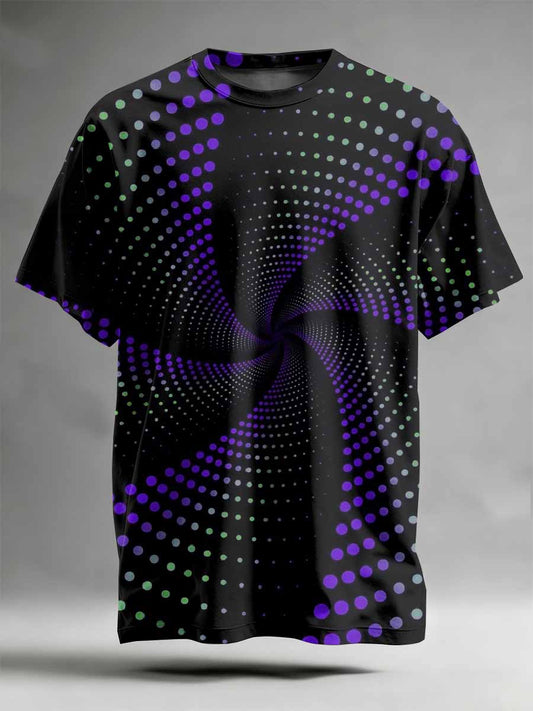 Abstract Pattern Printed Casual T-Shirt