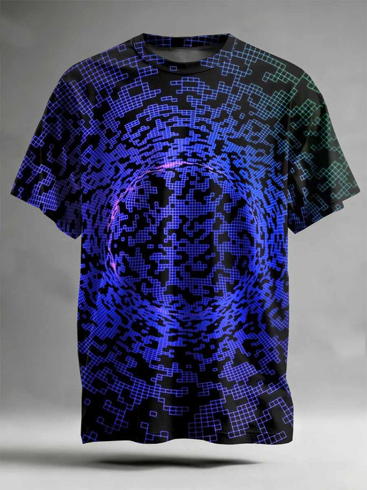 Abstract Pattern Printed Casual T-Shirt