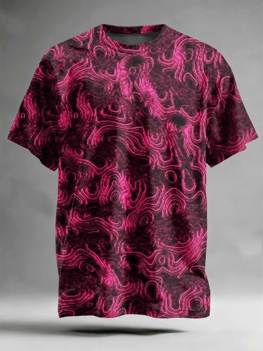 Abstract Pattern Printed Casual T-Shirt