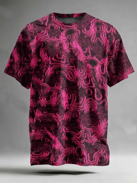 Abstract Pattern Printed Casual T-Shirt