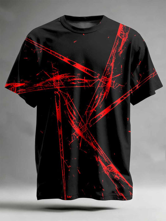 Abstract Pattern Printed Casual T-Shirt