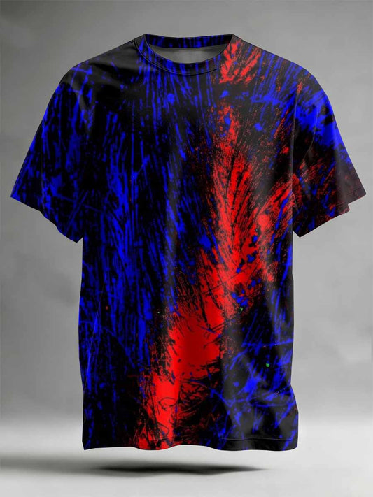 Abstract Pattern Printed Casual T-Shirt