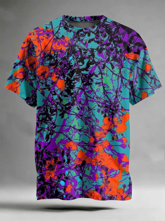 Abstract Pattern Printed Casual T-Shirt