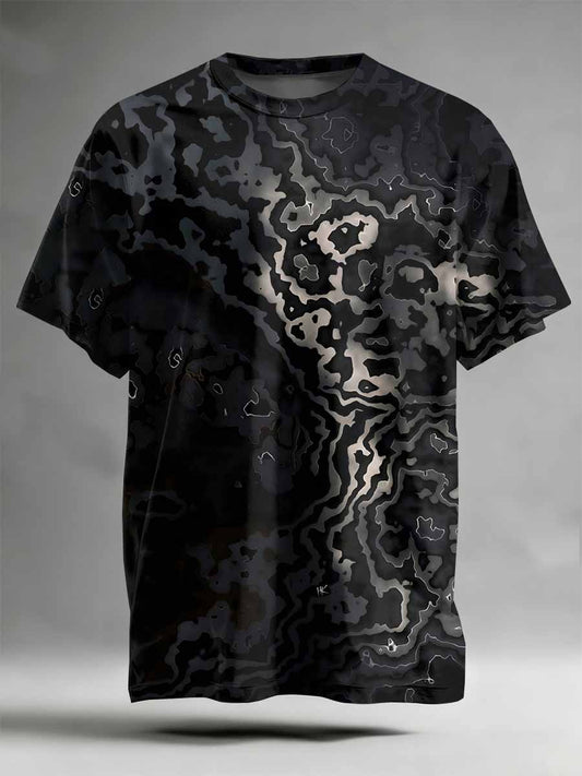 Abstract Pattern Printed Casual T-Shirt