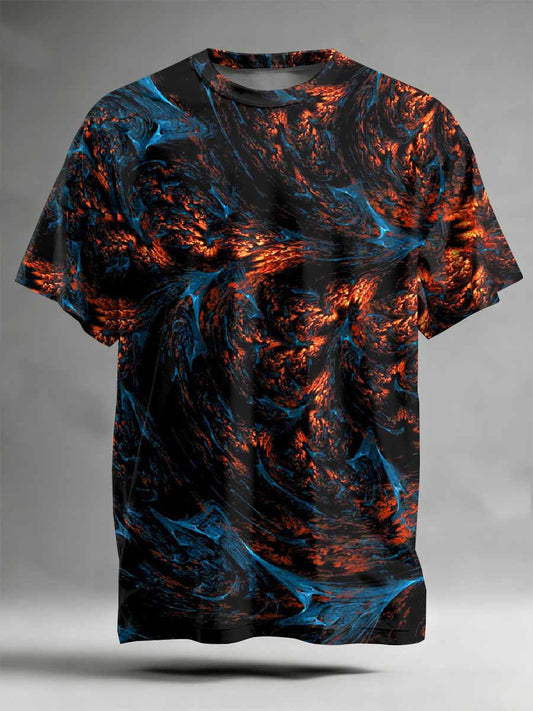 Abstract Pattern Printed Casual T-Shirt