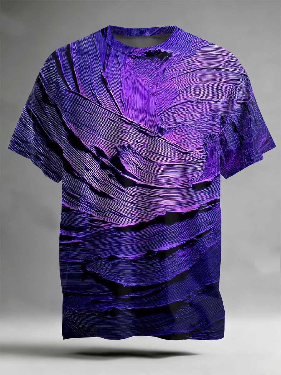 Abstract Pattern Printed Casual T-Shirt