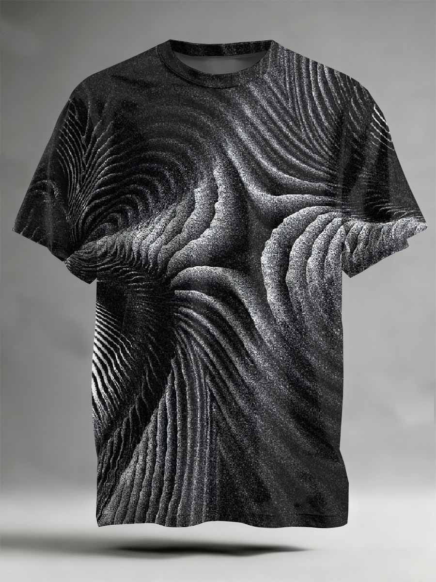 Abstract Pattern Printed Casual T-Shirt