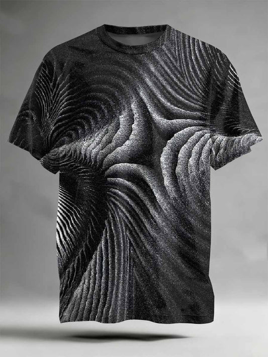 Abstract Pattern Printed Casual T-Shirt