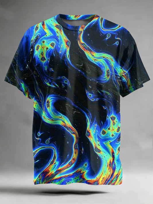 Abstract Pattern Printed Casual T-Shirt