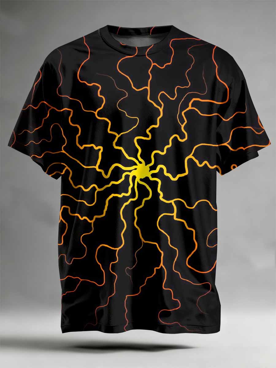 Abstract Pattern Printed Casual T-Shirt