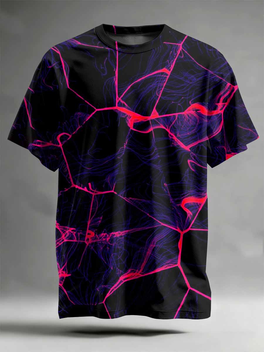 Abstract Pattern Printed Casual T-Shirt