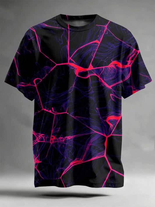 Abstract Pattern Printed Casual T-Shirt