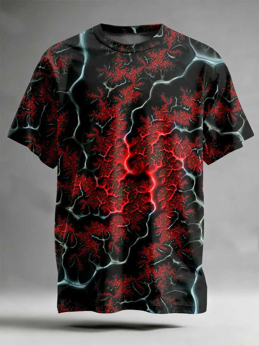 Abstract Pattern Printed Casual T-Shirt