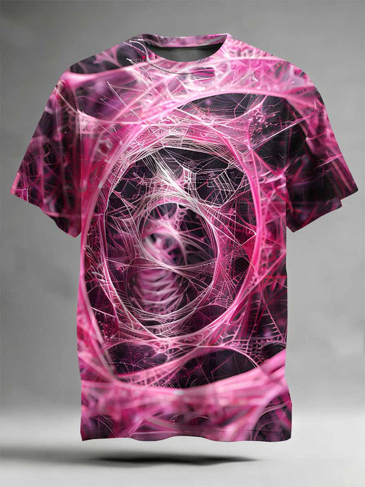 Abstract Pattern Printed Casual T-Shirt