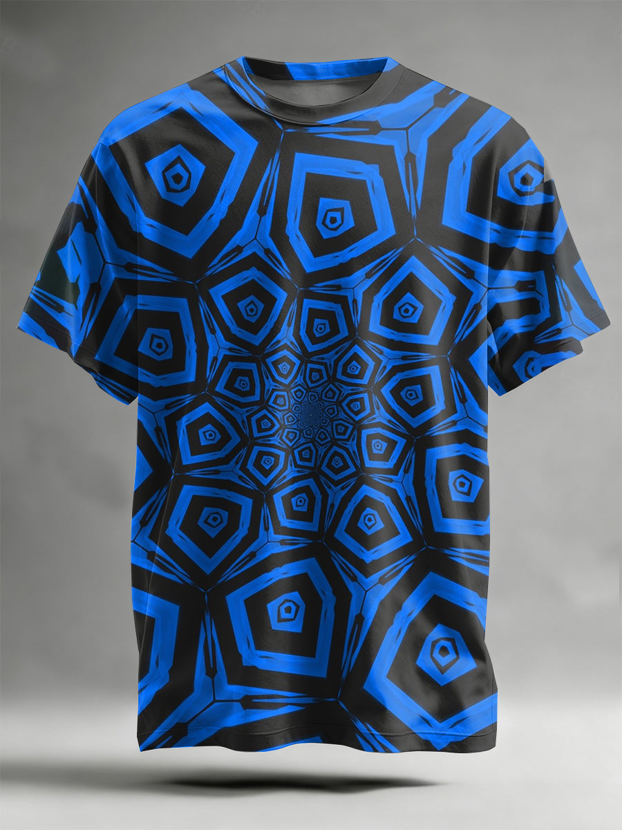 Abstract Pattern Printed Casual T-Shirt