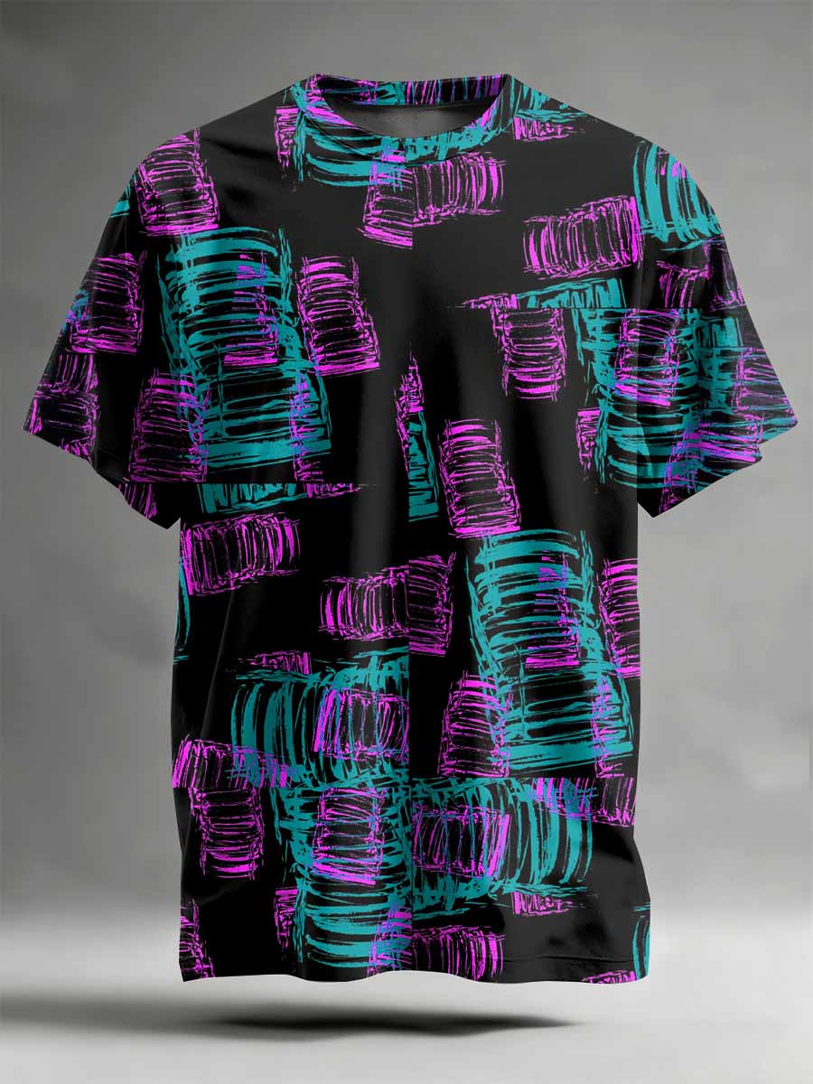 Abstract Pattern Printed Casual T-Shirt