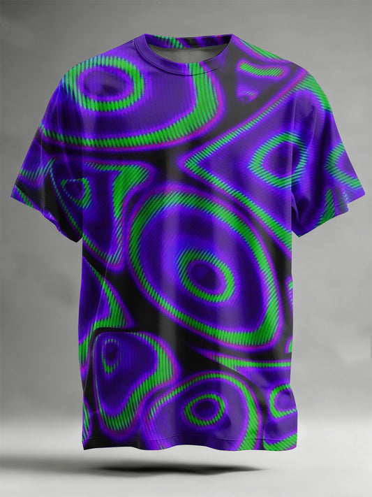 Abstract Pattern Printed Casual T-Shirt