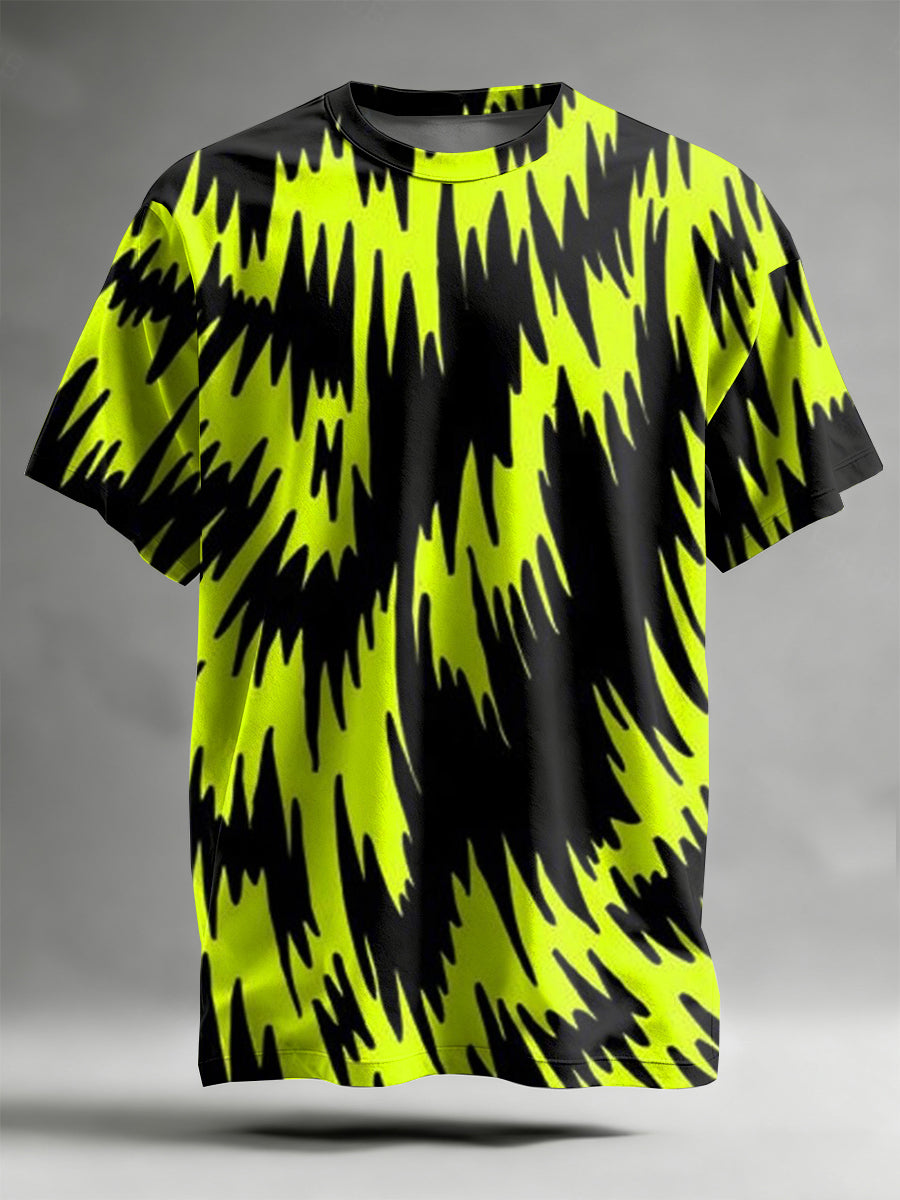 Abstract Pattern Printed Casual T-Shirt