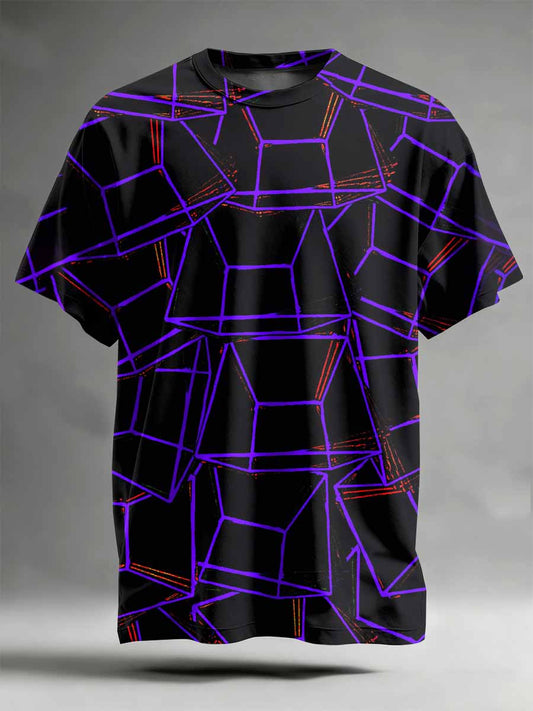 Abstract Pattern Printed Casual T-Shirt