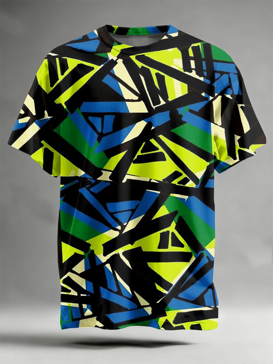Abstract Pattern Printed Casual T-Shirt