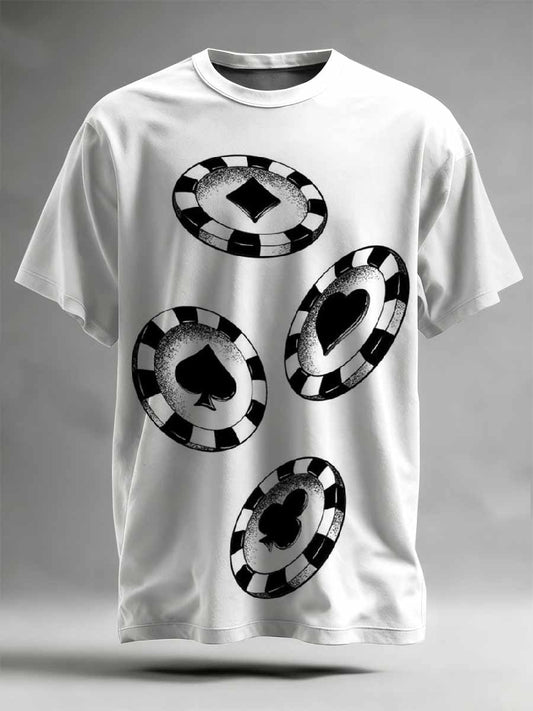 Men's Illustration Printed Casual T-shirt