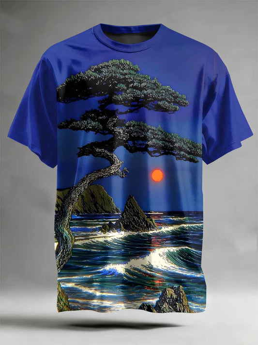 Fantasy World Pattern Printed Casual T-Shirt