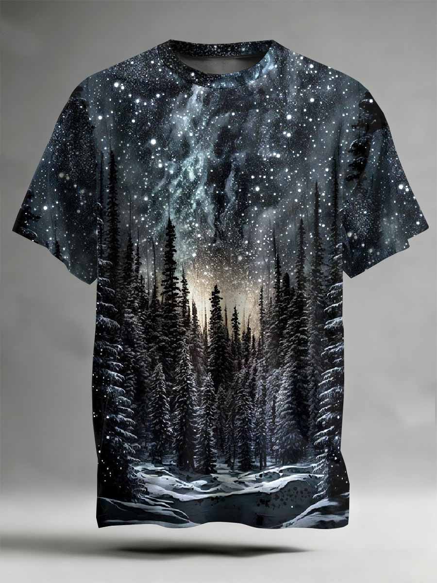 Fantasy World Pattern Printed Casual T-Shirt