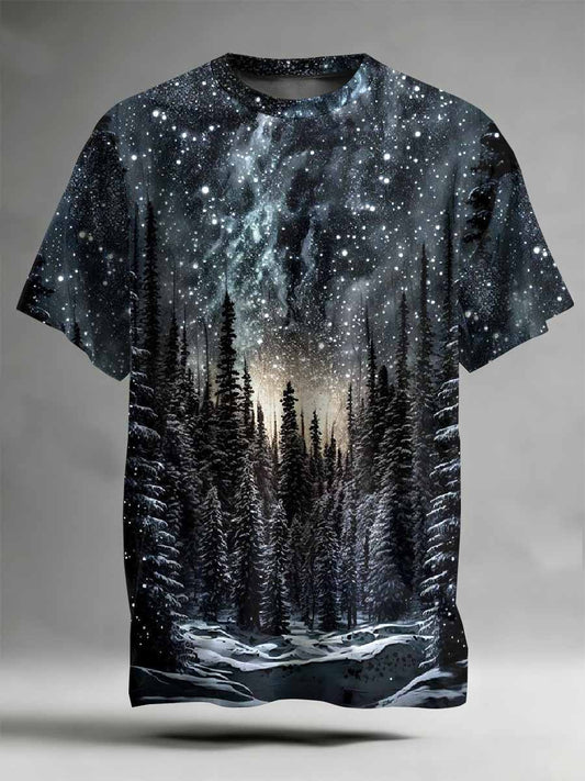 Fantasy World Pattern Printed Casual T-Shirt