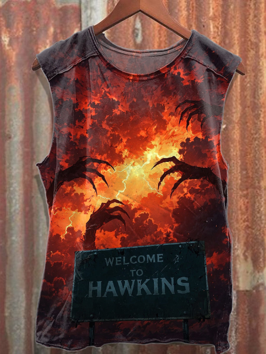 Gorgeous Graffiti Printed Casual Tank Top