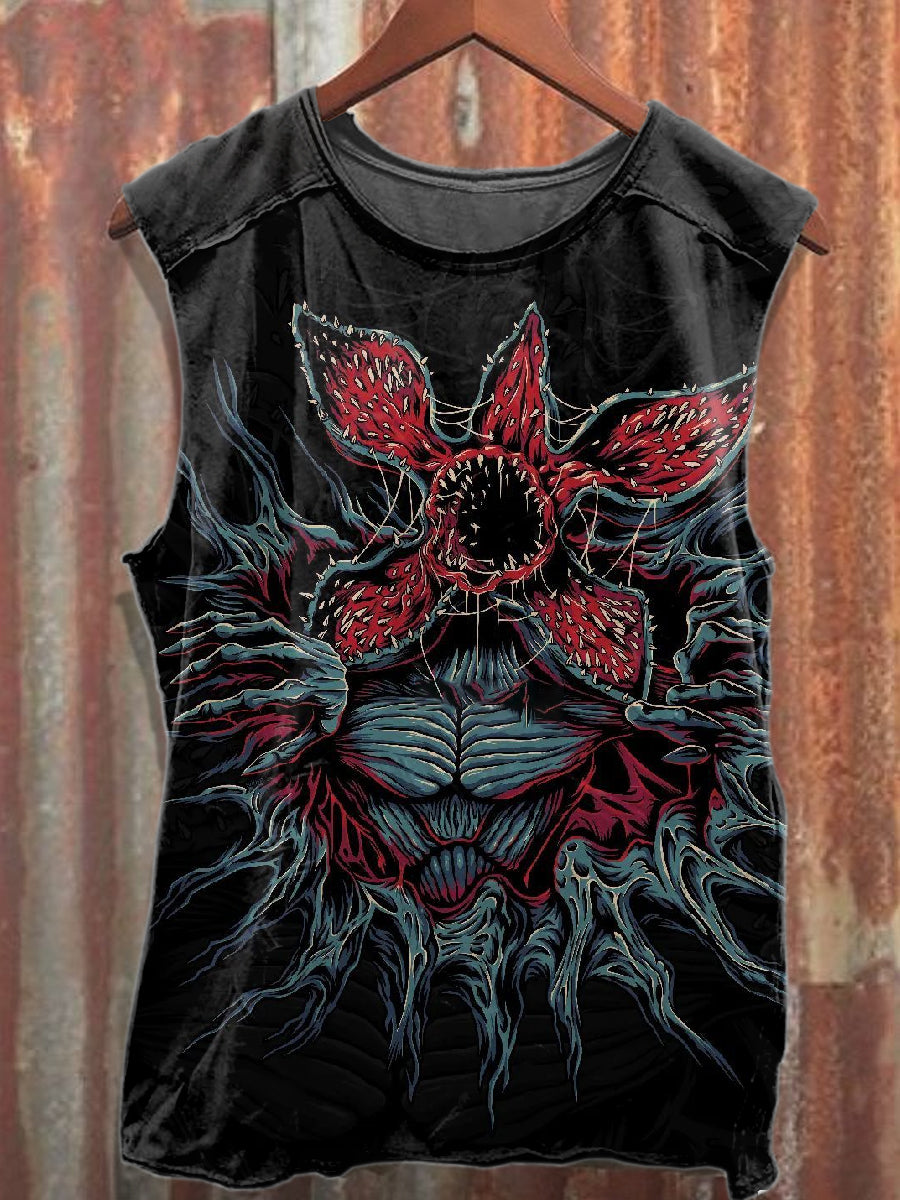 Gorgeous Graffiti Printed Casual Tank Top