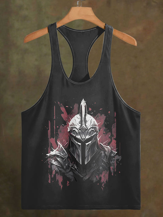 Men's Knight Printed Casual Cotton Vest