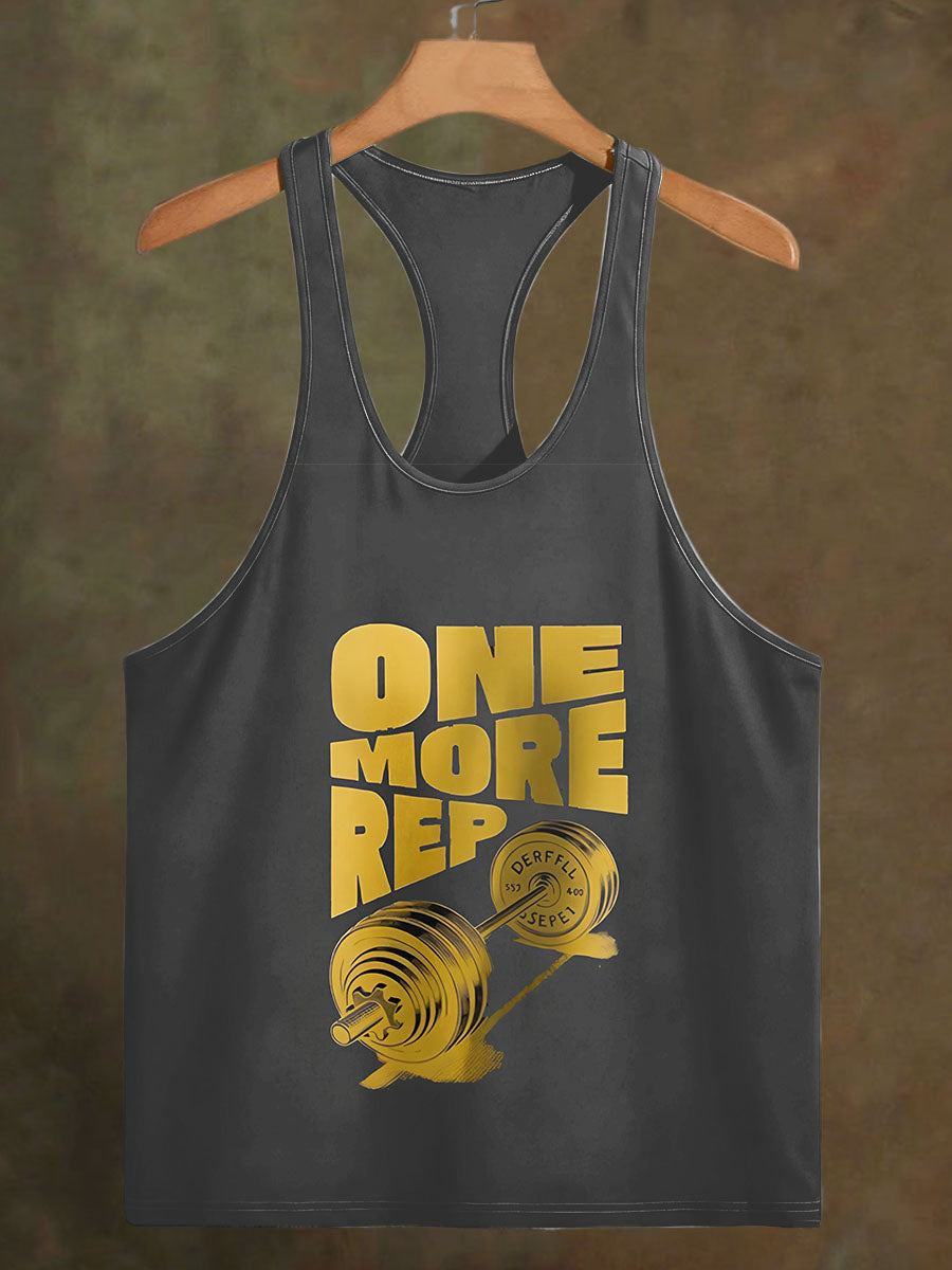 Men's Fitness Printed Casual Cotton Tank Top