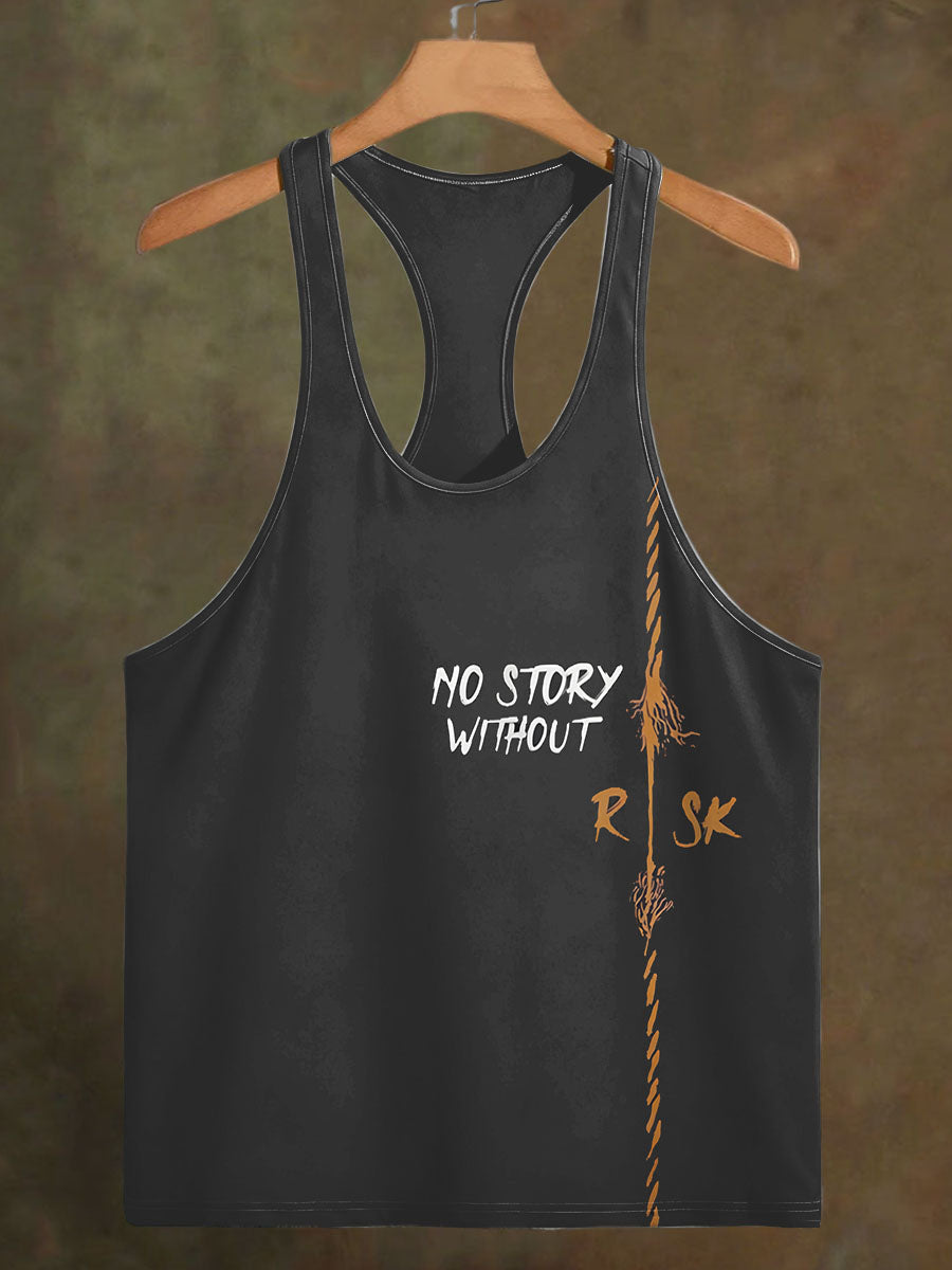 Men's Fun Rope Print Casual Cotton Tank Top