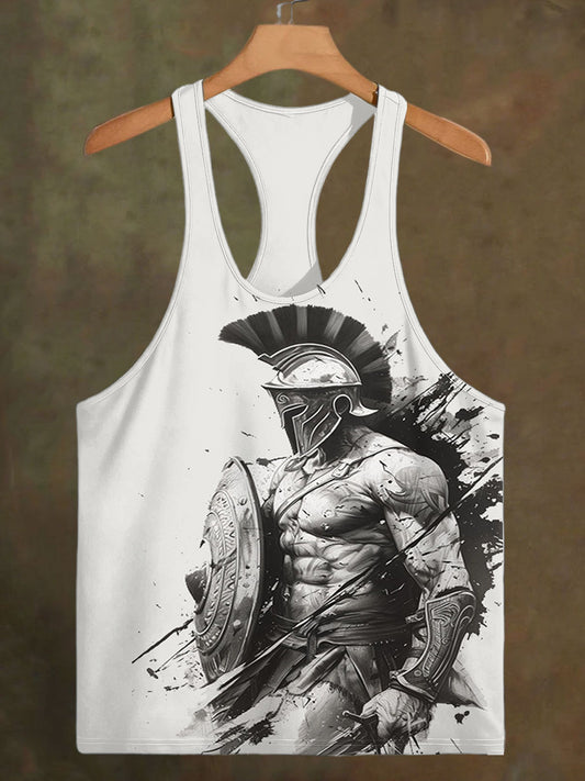 Men's Knight Printed Casual Cotton Vest
