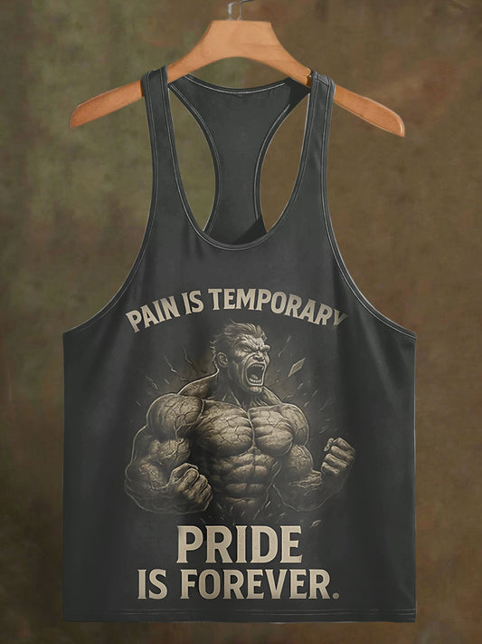 Men's Power Fitness Printed Casual Cotton Tank Top