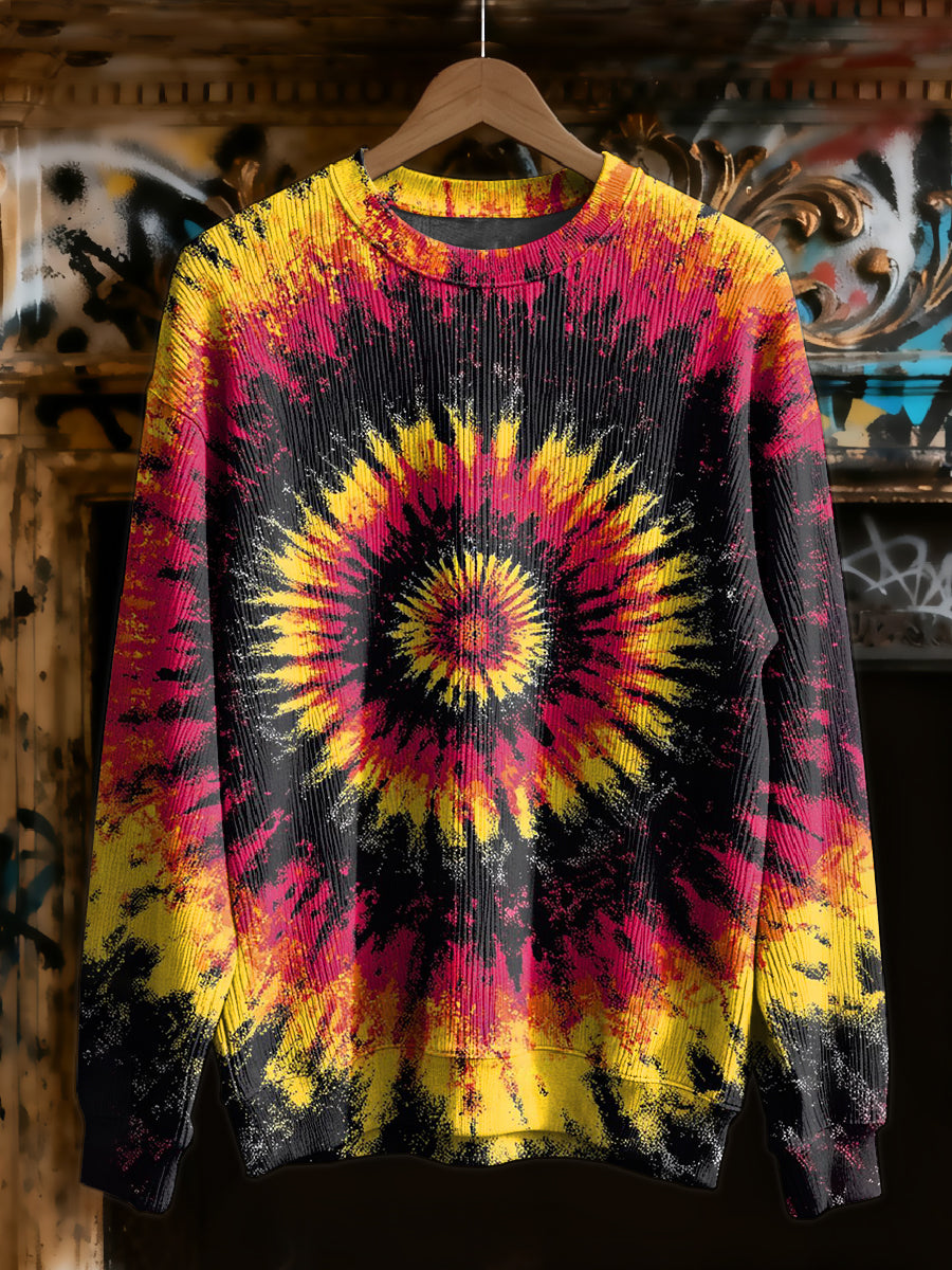 Fantasy Whirlpool Graffiti Printed Casual Long Sleeve Sweatshirt