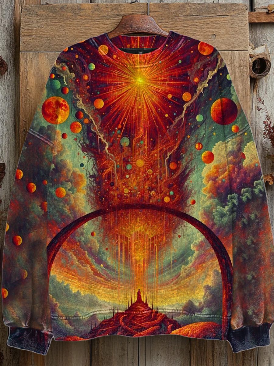 Gorgeous Graffiti Style Printed Casual Sweatshirt