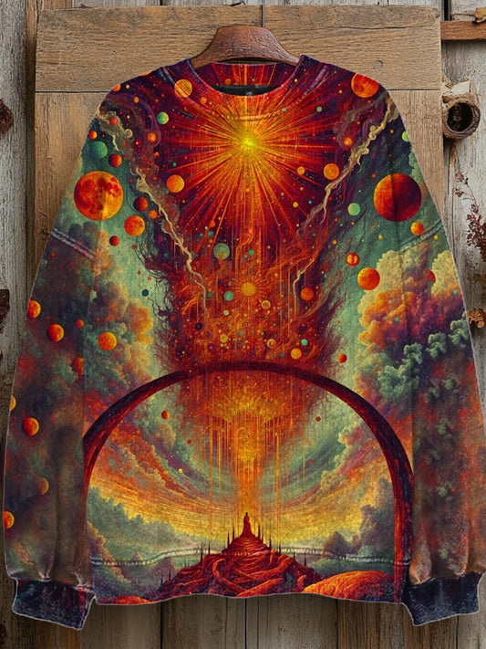 Gorgeous Graffiti Style Printed Casual Sweatshirt